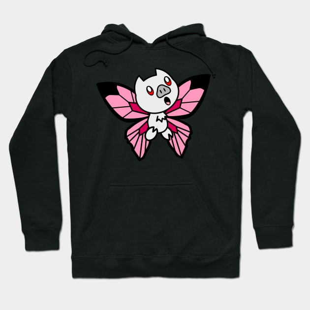 White ButterBat Hoodie by CoreyUnlimited